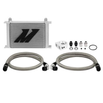 MISHIMOTO UNIVERSAL OIL COOLER KIT 25-ROW - SILVER COOLER NON THERMOSTATIC