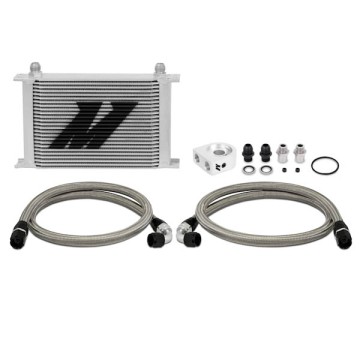 MISHIMOTO UNIVERSAL OIL COOLER KIT 25-ROW - SILVER COOLER NON THERMOSTATIC