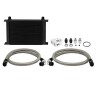 MISHIMOTO UNIVERSAL OIL COOLER KIT 25-ROW - BLACK COOLER NON THERMOSTATIC