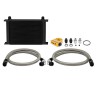 MISHIMOTO UNIVERSAL OIL COOLER KIT 25-ROW - BLACK COOLER THERMOSTATIC