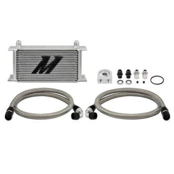 MISHIMOTO UNIVERSAL OIL COOLER KIT 19-ROW - SILVER COOLER NON THERMOSTATIC