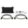 MISHIMOTO UNIVERSAL OIL COOLER KIT 19-ROW - BLACK COOLER NON THERMOSTATIC