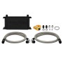 MISHIMOTO UNIVERSAL OIL COOLER KIT 19-ROW - BLACK COOLER THERMOSTATIC