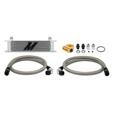 MISHIMOTO UNIVERSAL OIL COOLER KIT - SILVER COOLER THERMOSTATIC