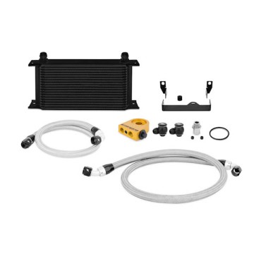MISHIMOTO OIL COOLER KIT FOR SUBARU IMPREZA WRX/STI 06-07 - BLACK COOLER THERMOSTATIC