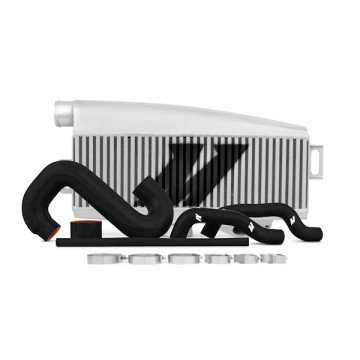 MISHIMOTO TOP-MOUNT INTERCOOLER KIT FOR SUBARU WRX/STI 01-07 -SILVER CORE / BLACK HOSES