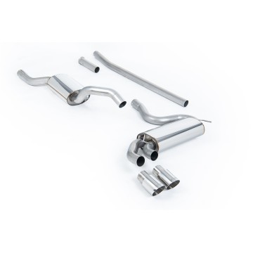Audi Coupe UR Quattro 10V - Resonated (Quieter) Downpipe-Back Exhaust System with Polished OEM-Style Trims