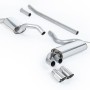 Audi Coupe UR Quattro 10V - Resonated (Quieter) Downpipe-Back Exhaust System with Polished OEM-Style Trims