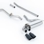 Audi Coupe UR Quattro 10V - Non-Resonated (Louder) Downpipe-Back Exhaust System with Cerakote Black OEM-Style Trims