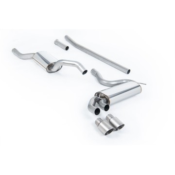 Audi Coupe UR Quattro 10V - Resonated (Quieter) Downpipe-Back Exhaust System with Titanium OEM-Style Trims