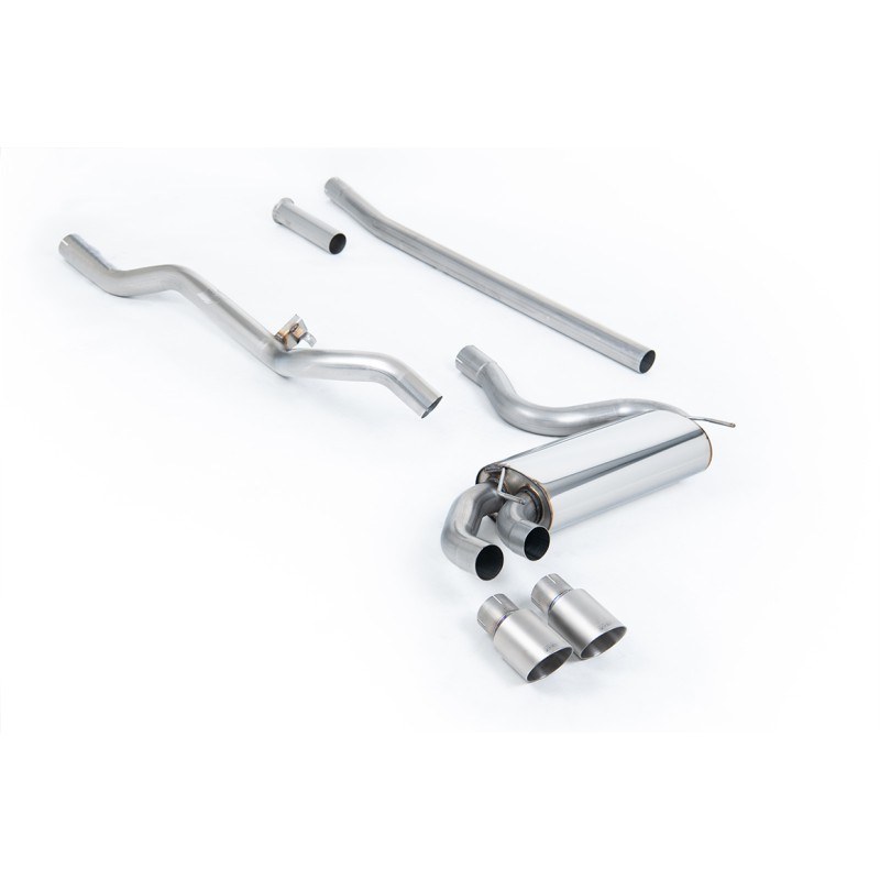 Audi Coupe UR Quattro 10V - Non-Resonated (Louder) Downpipe-Back Exhaust System with Titanium OEM-Style Tips