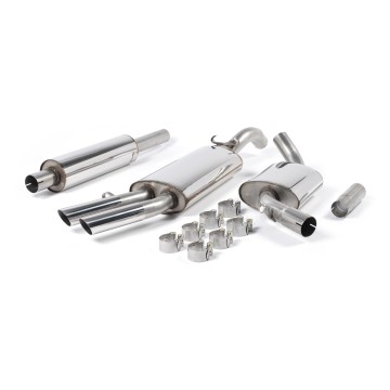 VW Golf GTI Mk2 8V - Resonated (Quieter) Front Pipe-Back System with OE-Style Tips