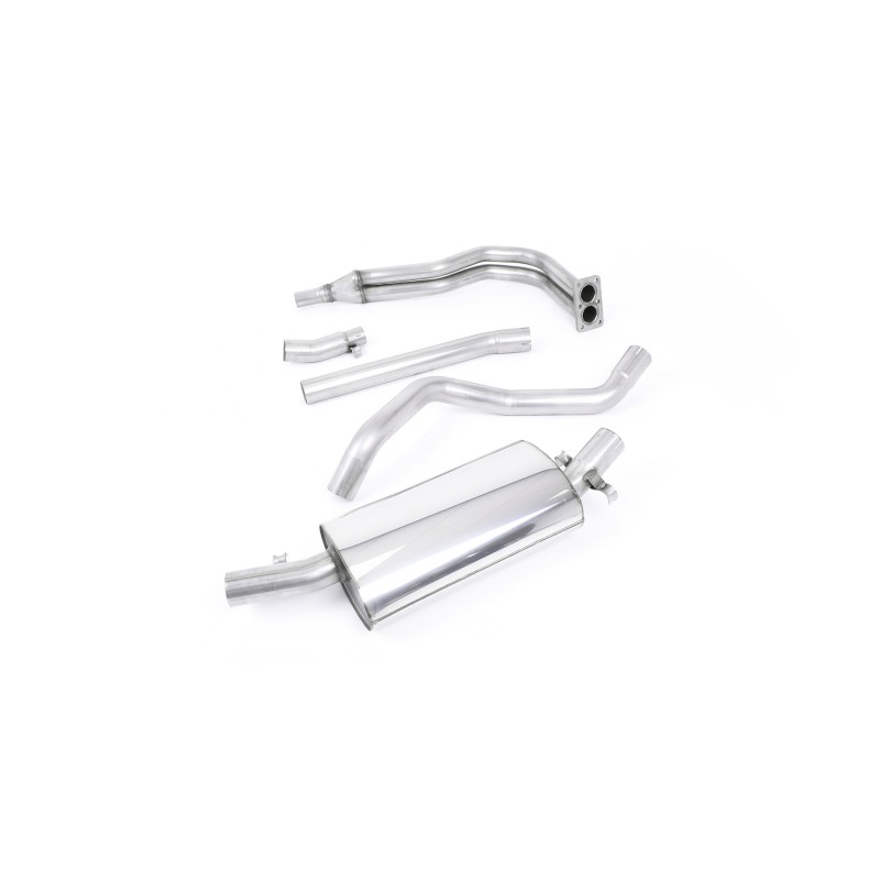 VW Golf GTI Mk1 - Non-Resonated (Louder) Manifold-Back Exhaust System with Polished Tip (For OE Manifold)