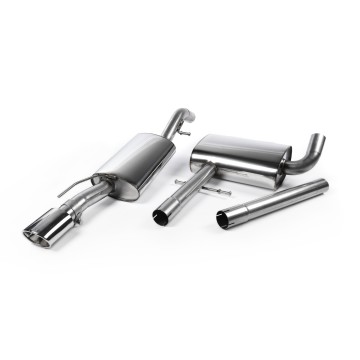 VW Corrado VR6 (1988 - 1991) - Resonated (Quieter) Cat-Back Exhaust System with with Polished Oval Tip