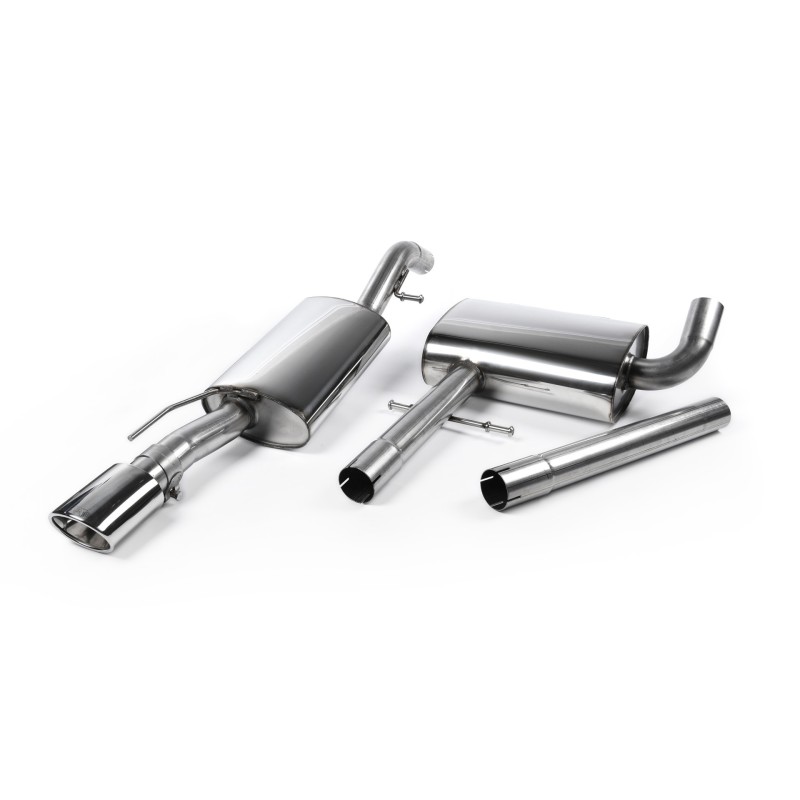 VW Corrado VR6 (1988 - 1991) - Resonated (Quieter) Cat-Back Exhaust System with with Polished Oval Tip