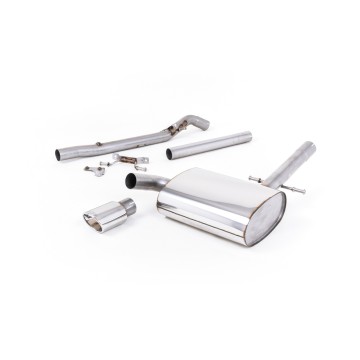 VW Corrado VR6 (1988 - 1991) - Non-Resonated (Louder) Cat-Back Exhaust System with Polished Oval Tip