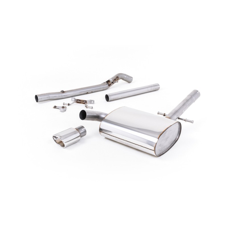 VW Corrado VR6 (1988 - 1991) - Non-Resonated (Louder) Cat-Back Exhaust System with Polished Oval Tip