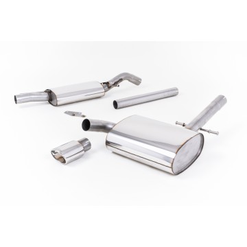 VW Corrado VR6 (1992 - 1995) - Resonated (Quieter) Cat-Back Exhaust System with Polished Oval Tip