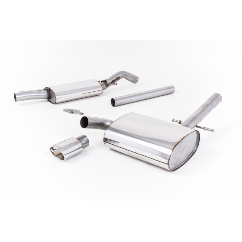 VW Corrado VR6 (1992 - 1995) - Resonated (Quieter) Cat-Back Exhaust System with Polished Oval Tip