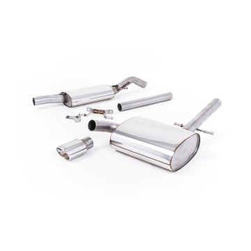 VW Corrado G60 1.8 - Resonated (Quieter) Cat-Back Exhaust System with Polished Oval Tip