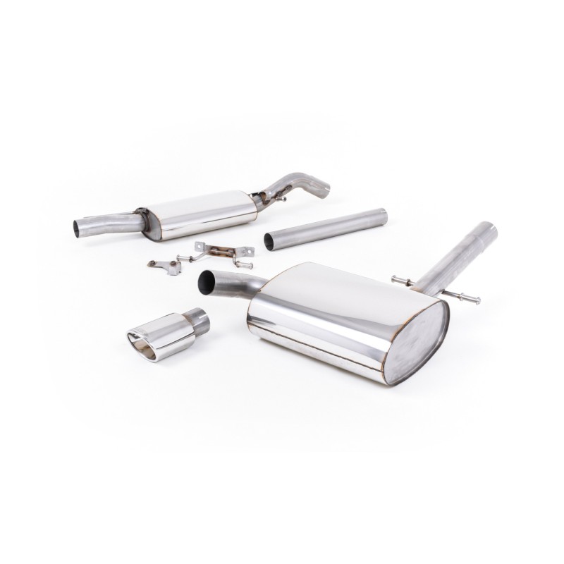 VW Corrado G60 1.8 - Resonated (Quieter) Cat-Back Exhaust System with Polished Oval Tip
