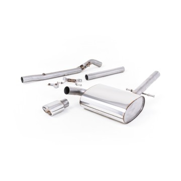 VW Corrado G60 1.8 - Non-Resonated (Louder) Cat-Back Exhaust System with Polished Oval Tip
