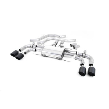 Alfa Romeo Giulia 2.9 V6 Quadrifoglio - Front Pipe-Back System with Jet-100 Carbon Trims - Valved