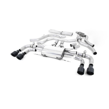Alfa Romeo Giulia 2.9 V6 Quadrifoglio - Cat-Back Exhaust System with GT-100 Cerakote Trims - Valved