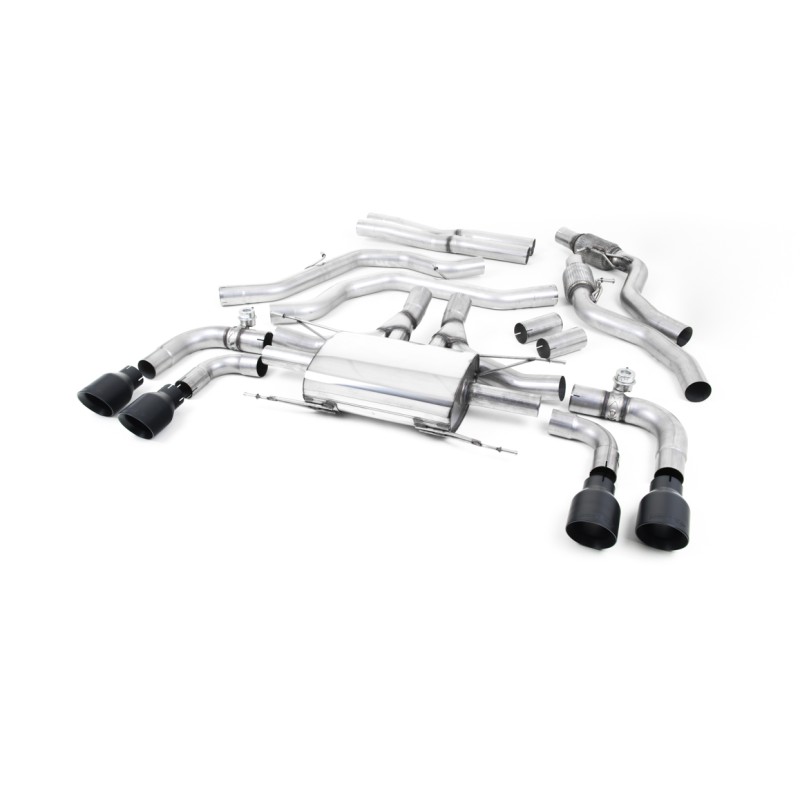 Alfa Romeo Giulia 2.9 V6 Quadrifoglio - Cat-Back Exhaust System with GT-100 Cerakote Trims - Valved