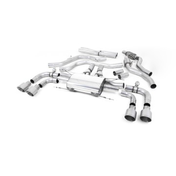 Alfa Romeo Giulia 2.9 V6 Quadrifoglio - Cat-Back Exhaust System with GT-100 Titanium Trims - Valved