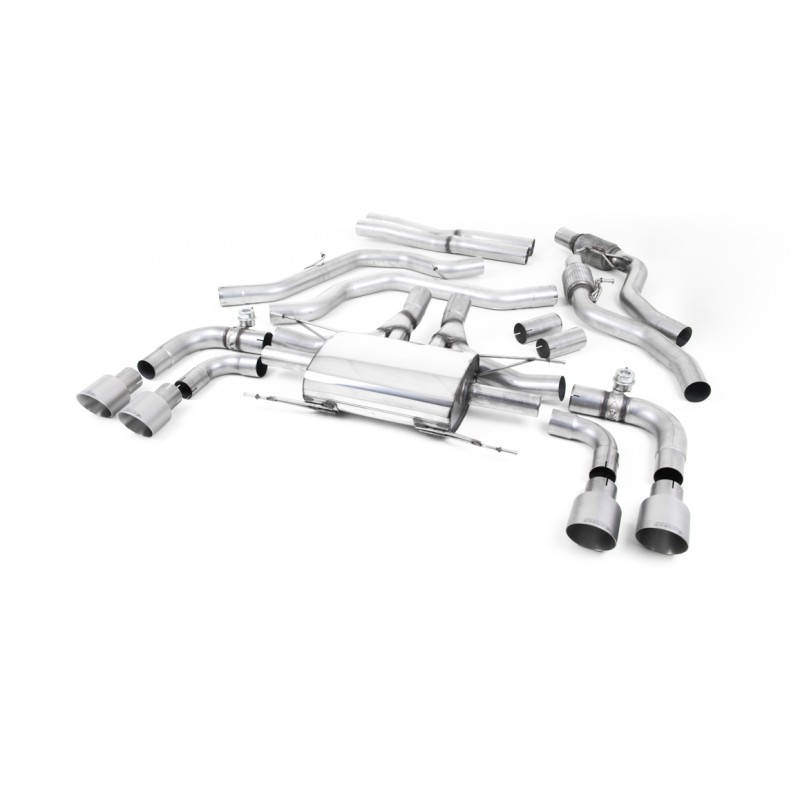 Alfa Romeo Giulia 2.9 V6 Quadrifoglio - Cat-Back Exhaust System with GT-100 Titanium Trims - Valved