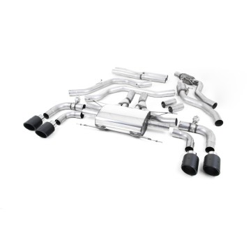 Alfa Romeo Giulia 2.9 V6 Quadrifoglio - Cat-Back Exhaust System with Jet-100 Carbon Trims - Valved