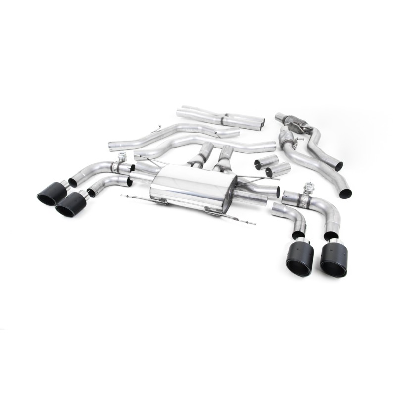 Alfa Romeo Giulia 2.9 V6 Quadrifoglio - Cat-Back Exhaust System with Jet-100 Carbon Trims - Valved
