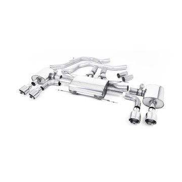 Alfa Romeo Giulia 2.9 V6 Quadrifoglio - Front Pipe-Back System with GT-100 Polished Trims - Valved