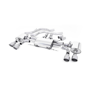 Alfa Romeo Giulia 2.9 V6 Quadrifoglio - Front Pipe-Back System with GT-100 Titanium Trims - Valved