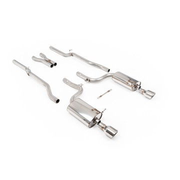 Audi S4 B6 - Non-Resonated (Louder) Cat-Back Exhaust System with Polished Trims