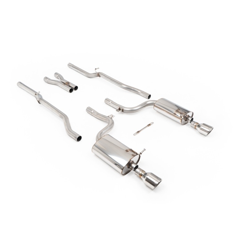 Audi S4 B6 - Non-Resonated (Louder) Cat-Back Exhaust System with Polished Trims