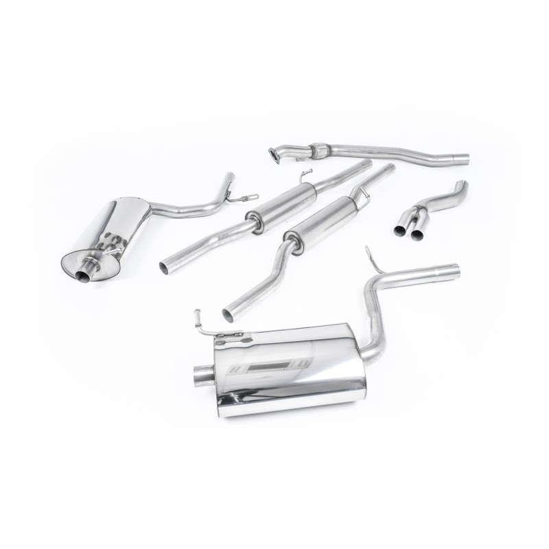 Audi A4 2.0 B7 Quattro/DTM - Resonated (Quieter) Cat-Back Exhaust System with GT100 Trims (For Manual Models)