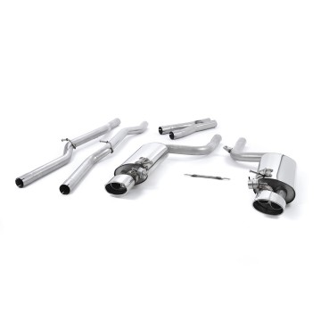 Audi RS4 B7 - Valved & Non-Resonated Cat-Back Exhaust System with Polished Oval Trims