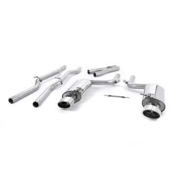Audi RS4 B7 - Non-Valved Non-Resonated Cat-Back Exhaust System with Polished Oval Trims