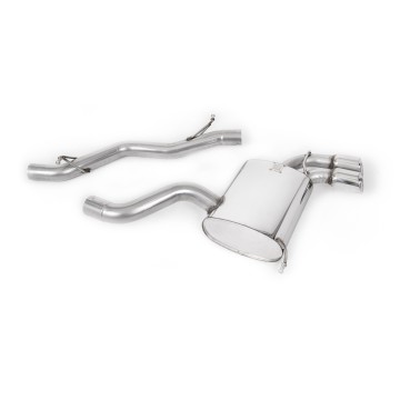 Audi S3 8P 3-door - Non-Resonated (Louder) Cat-Back Exhaust System with Polished Trims