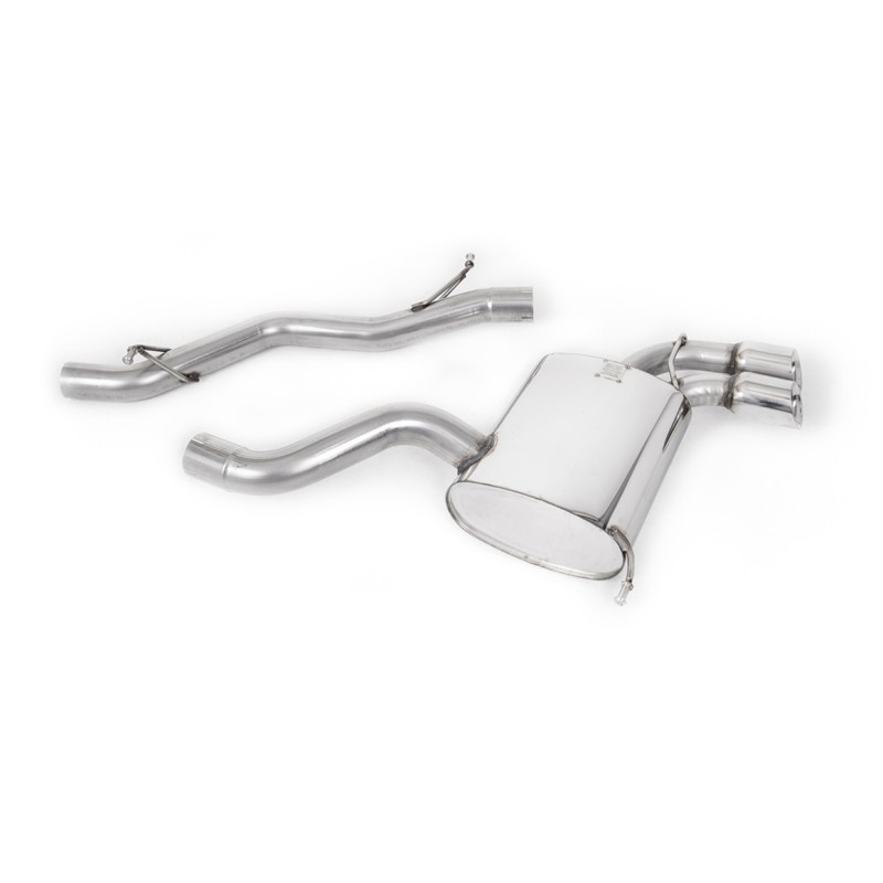 Audi S3 8P 3-door - Non-Resonated (Louder) Cat-Back Exhaust System with Polished Trims