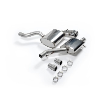 Audi S3 8P 3-door - Resonated (Quieter) Cat-Back Exhaust System with Polished Trims