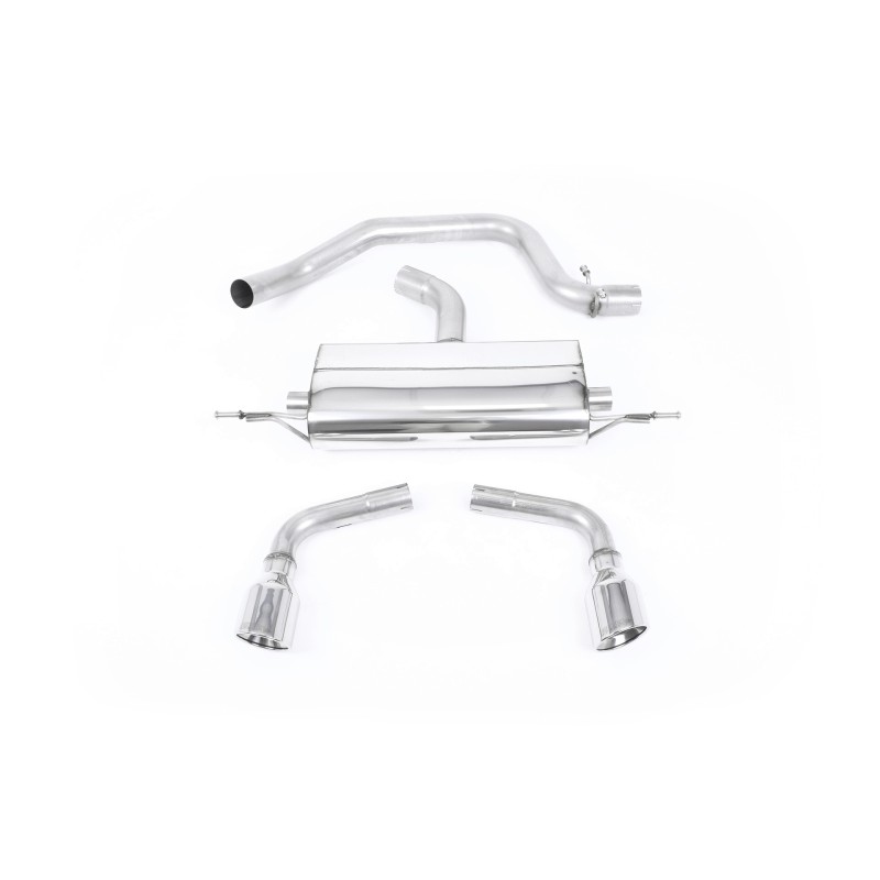 Audi TT MK2 2.0 2WD - Cat-Back Exhaust System with Dual Polished 100mm JET Trims (For 3.2 V6 Valance)