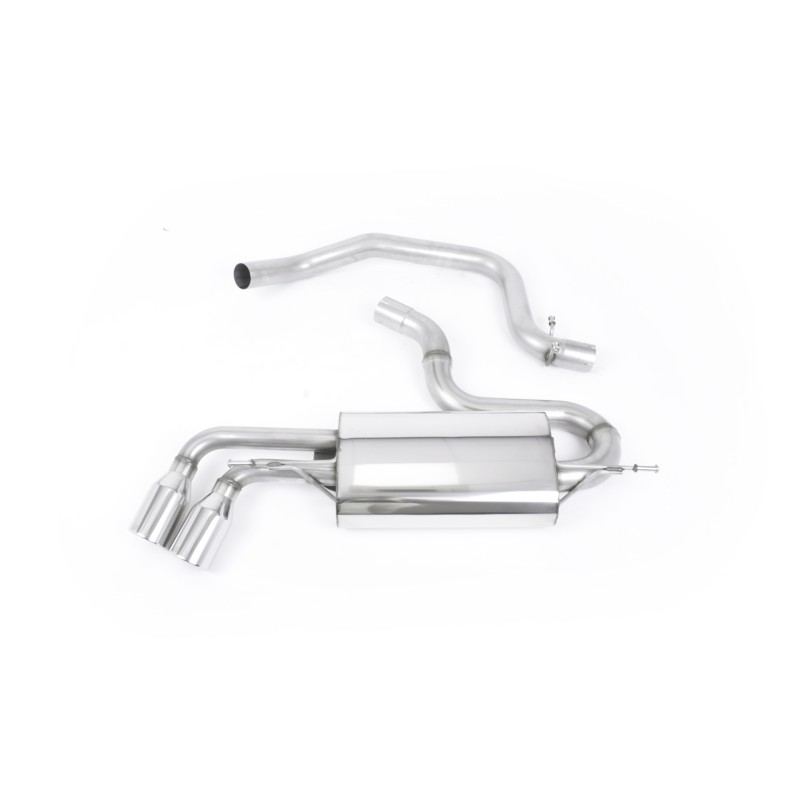 Audi TT MK2 2.0 2WD - Cat-Back Exhaust System with Twin Polished JET Trims