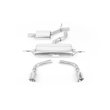 Audi TT MK2 3.2 Quattro - Resonated (Quieter) Cat-Back Exhaust System with Dual 100mm JET Trims