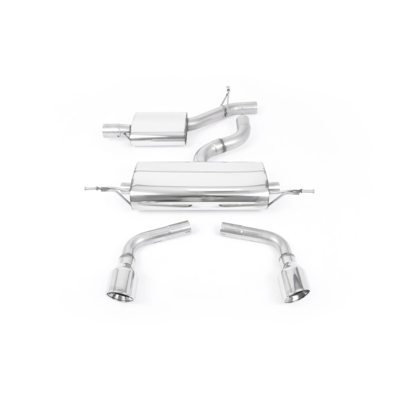 Audi TT MK2 3.2 Quattro - Resonated (Quieter) Cat-Back Exhaust System with Dual 100mm JET Trims