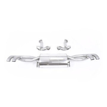 Audi R8 V8 4.2 (2007-2012) - Non-Resonated (Louder) Cat-Back Exhaust System - Uses OE Trims