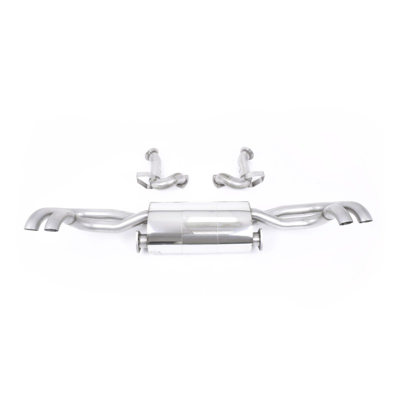 Audi R8 V8 4.2 (2007-2012) - Non-Resonated (Louder) Cat-Back Exhaust System - Uses OE Trims