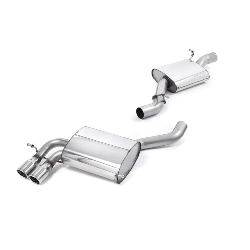Audi S3 8P Sportback - Resonated (Quieter) Cat-Back Exhaust System with Polished Trims